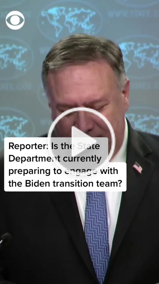 cbsnews(@cbsnews) on TikTok: Pompeo: “There will be a smooth transition to a second Trump administration” #news #election #Pompeo